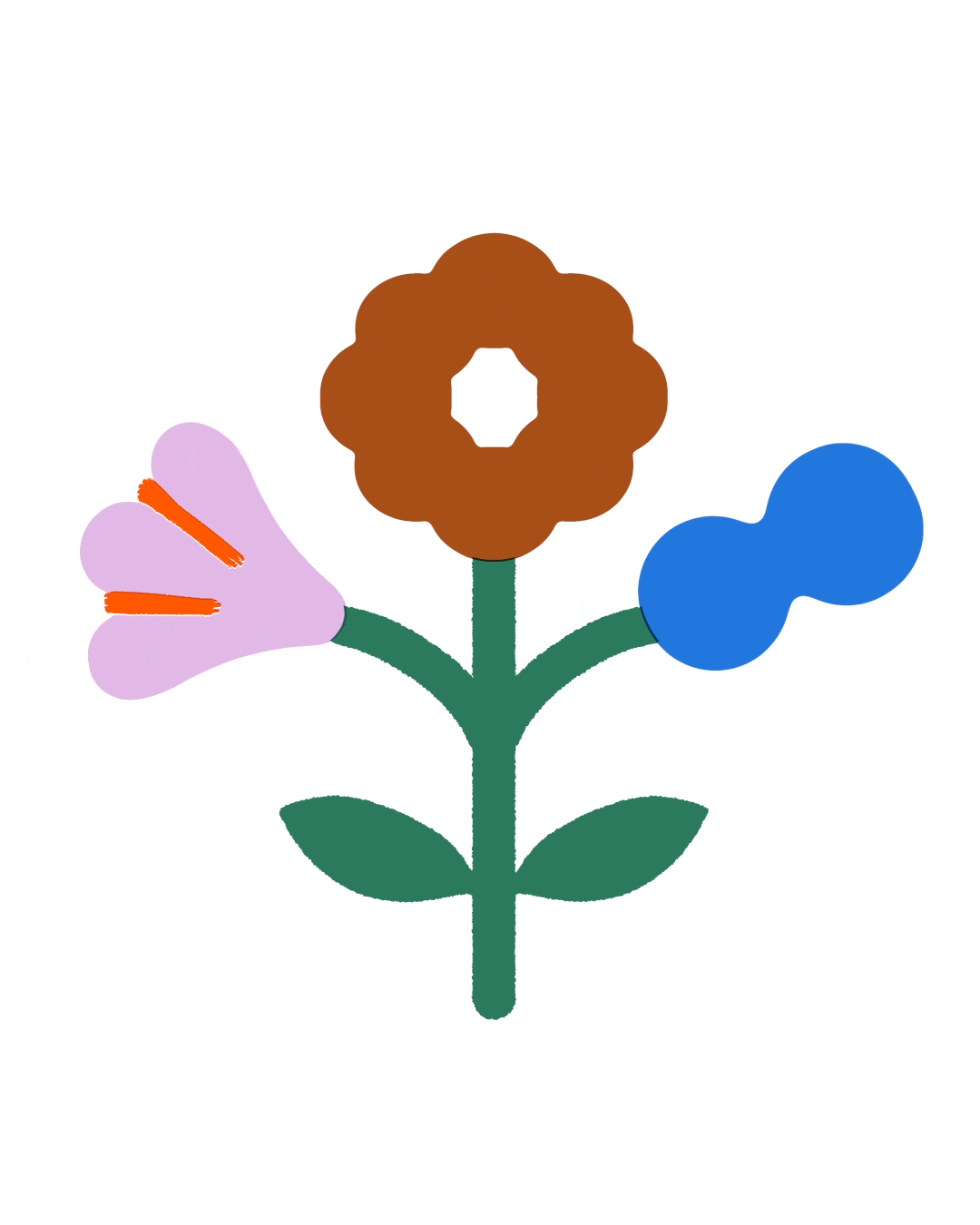 Three flowers